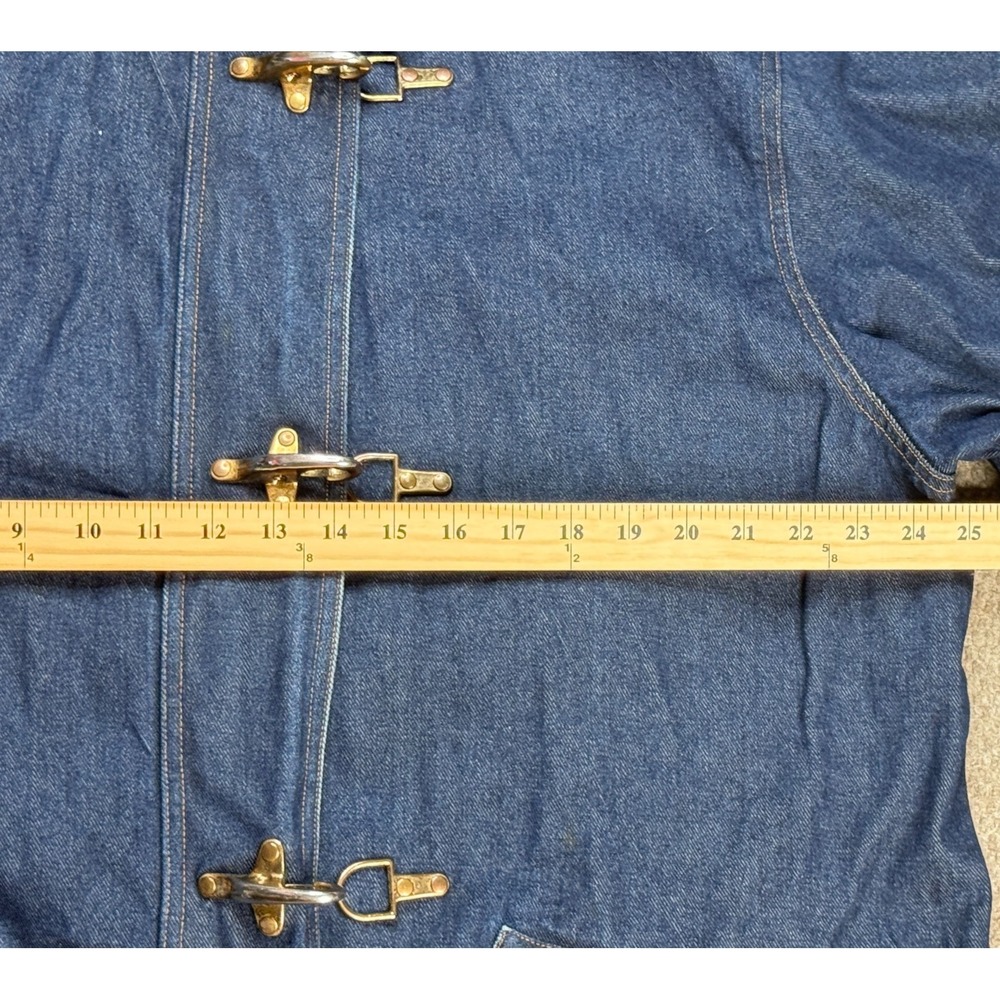 Lauren Jeans Co. Ralph Lauren Women's Vtg Fireman Clasp Denim Jacket Size 2X - Picture 8 of 11